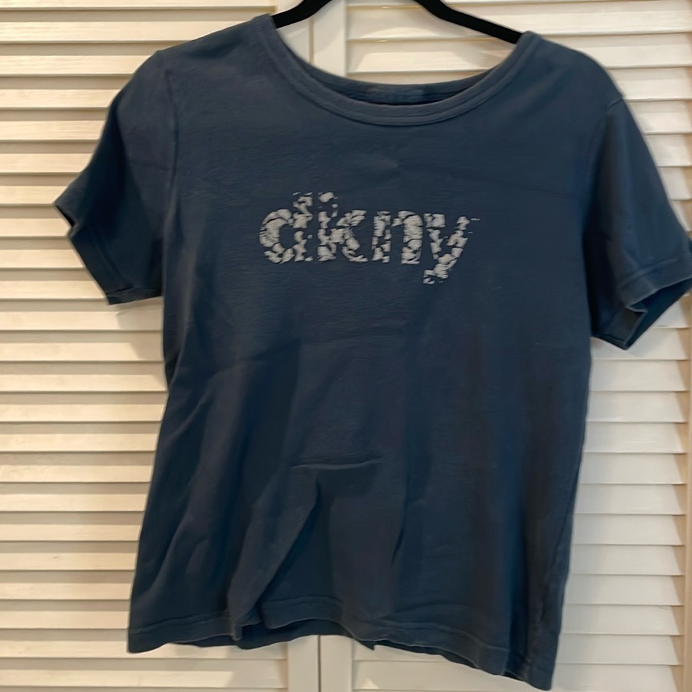 Cobalt blue tshirt with sparkly DKNY on the front. Super comfy and cool